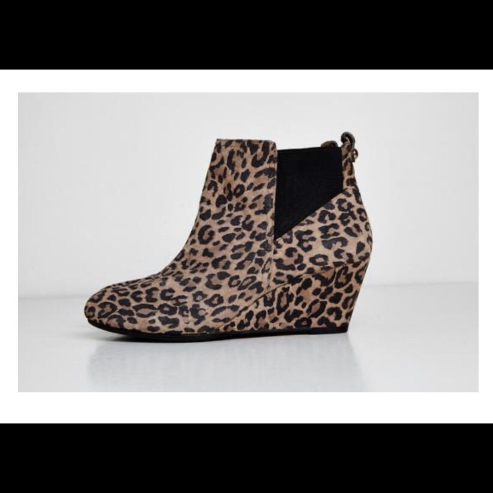 Wedge Ankle Boots in Animal Print By Sole Society